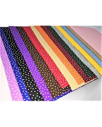 Felt sheet panel 45x45 cm high 3 mm. double sided stripe and polka dot