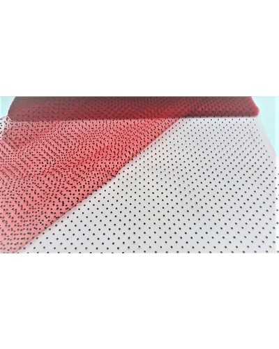 Flocked tule fabric with soft polka dots for veils 145 cm high