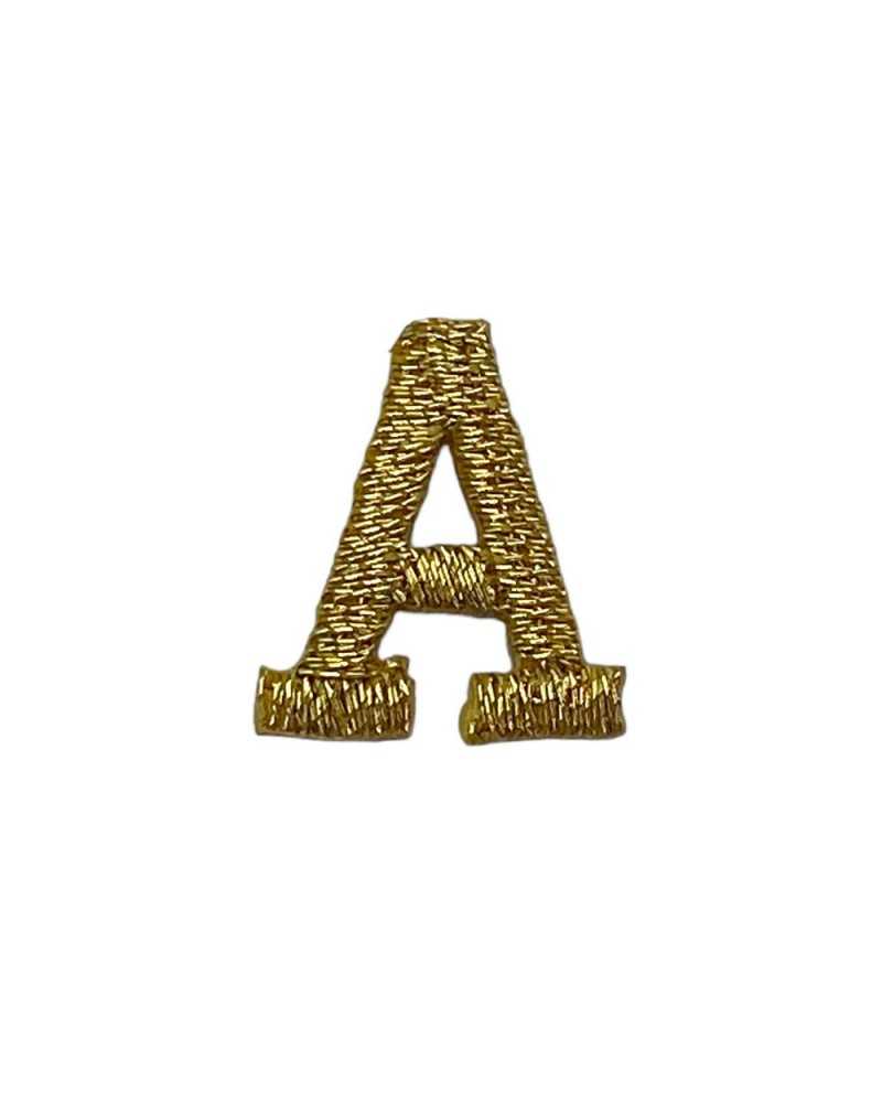 Lettere ricamate corsivo termoadesive Colore oro - argento 