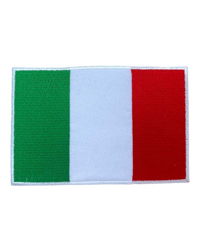 Applicazione Toppa patch termoadesiva ricamo bandiera italia 9x6 cm