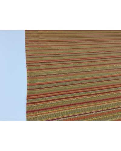 Tissu coordonné pour l'ameublement Costiera rayure lurex orange jaune or beige et bordeaux 2,80 mètres de haut