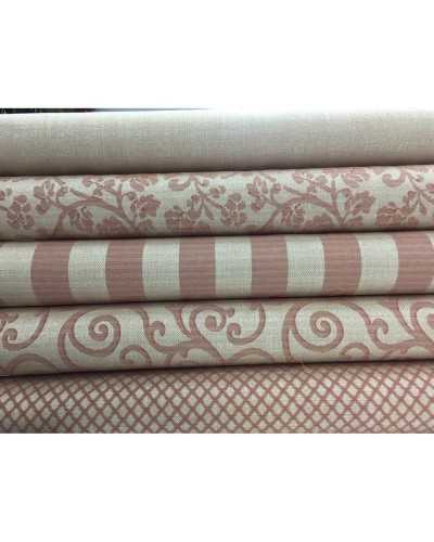 Tissu coordonné Maria Vittoria pour le rembourrage Canapone en Rose Antique 2,80 mètres de haut Gold Line