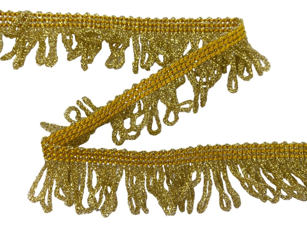 Passementerie Frange V tement Cercl Fanion Dor Lurex Haut 2 5 Cm