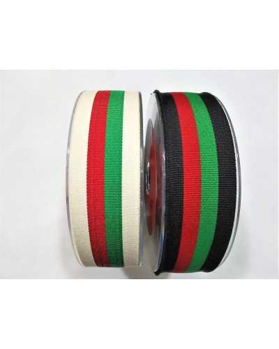 Grosgrain trimmings colored striped ribbon for side band 35 mm high