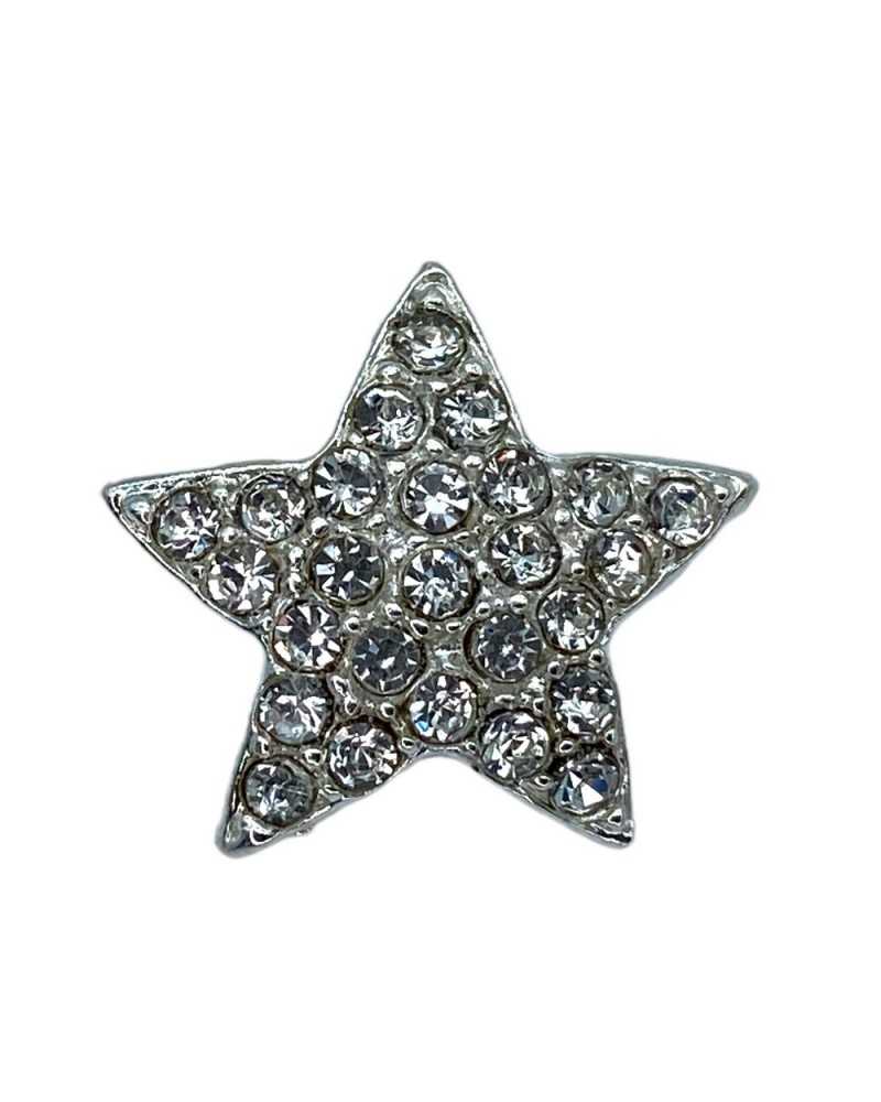 Bouton fantaisie forme étoile en métal 12mm