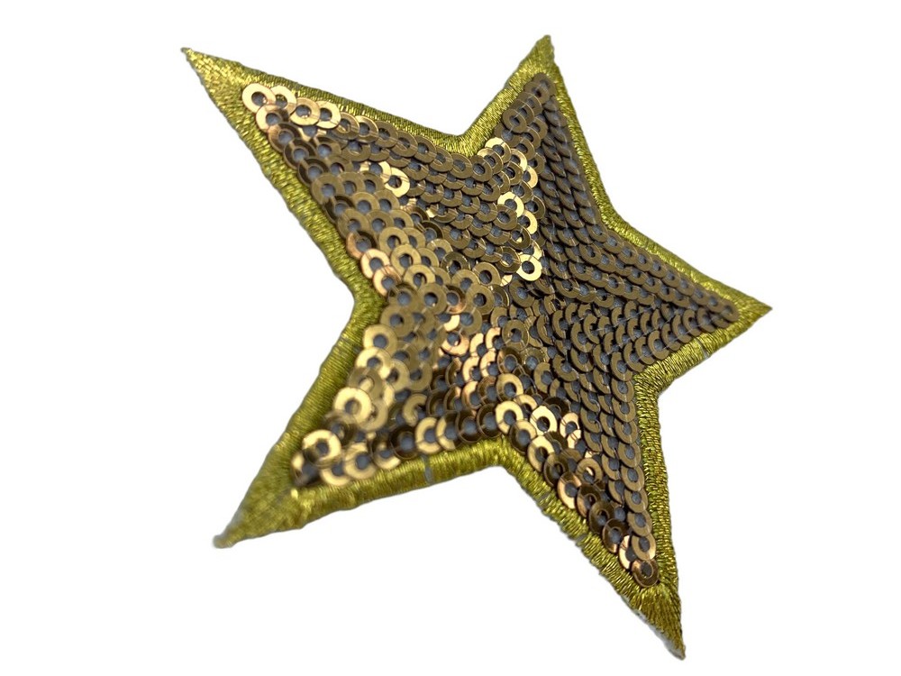 Gold Glitter Star Patch