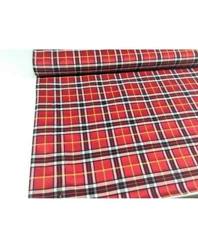 Tartan Burberry style upholstery fabric barbara gold line 280cm high