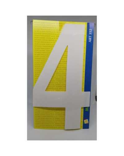 Applications Large thermoadhesive numbers in white pvc marbet 18 cm high