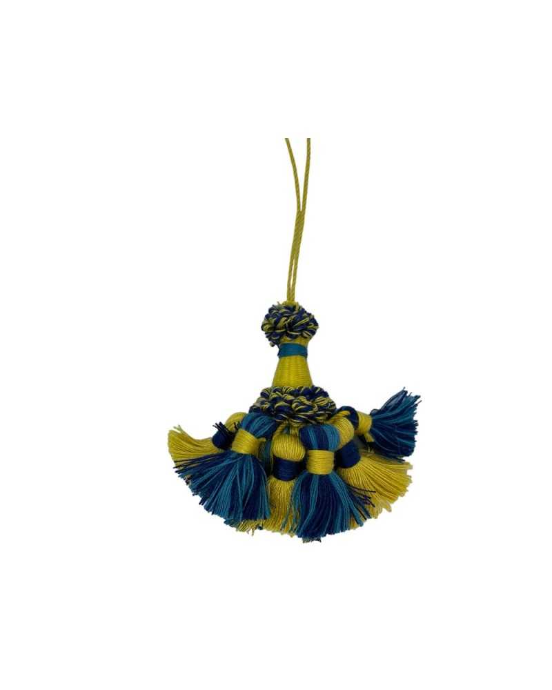 Ballerina mit Schlüsselschleife und Quaste in drei Farben, Pon Pon hoch, 10  cm