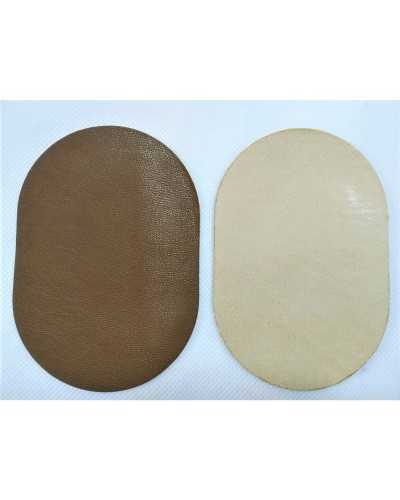 Solid color thermo-adhesive eco-leather patch 10x7 cm