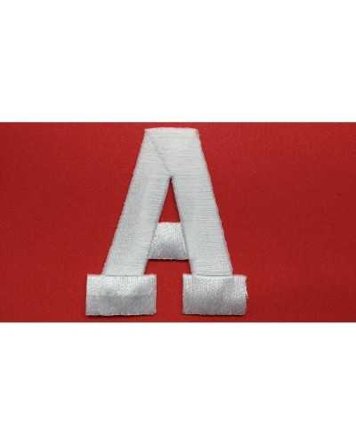 Alphabet-Applikation, aufgestickter Buchstabe, weiße Blöcke zum Aufbügeln, 5 cm hoch