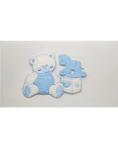Application Iron-On Patch Baby Embroidered Teddy Bear 65x50 Mm